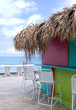 colorful Beach caffe , off season, closed