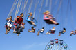 A sunny day in carousel and Ferris wheel A sunny day in carousel and Ferris wheel