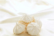stack of cookies with pearls