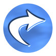 3D Azure Arrow Button
