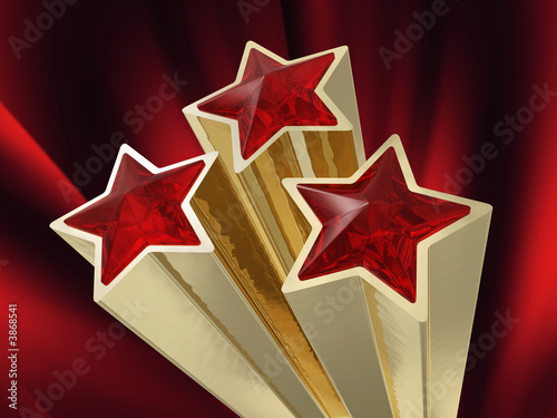 three ruby stars