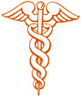 caducee orange