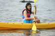Photo: Canoeing on the lake Canoeing on the lake