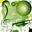  musical notes, numbers and letters
