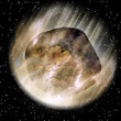 meteor racing through the night sky