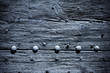close-up detial of old wooden door in lourmarin provance france