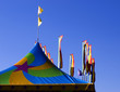 Carnival tent and flags Carnival tent and flags