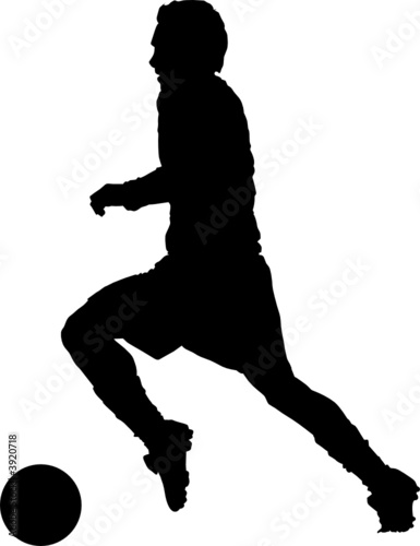 soccer player silhouette. Sport silhouette - Soccer