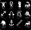 Strength Icon Set Series Design Elements