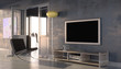 Modern interior with plasma screen Modern interior with plasma screen