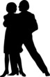 Couple dancers silhuette vector illustration Couple dancers silhuette vector illustration