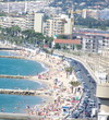 plages de Cannes, route et brises lame plages de Cannes, route et brises lame