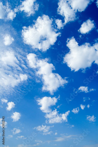Blue sky with white clouds