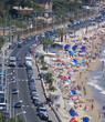 Route, plage et parasols Route, plage et parasols