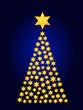 Weihnachtsbaum Sterne blau