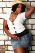 African American Girl Hot Pose With Cowgirl Hat