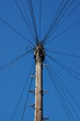 Electricity wooden pile
