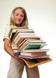 Photo: girl with books girl with books