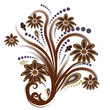 beautiful abstract  vector floral design