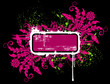 Abstract floral frame, element for design, vector illustration