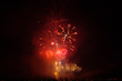 fireworks in dark sky