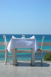 Table and chair in holiday Table and chair in holiday