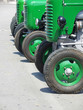 Green vintage tractors