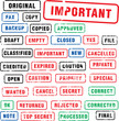 Lots of rubber vector stamps