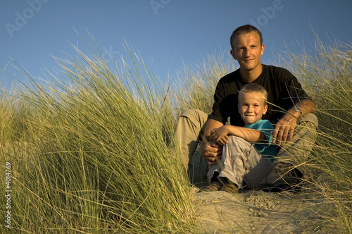 Father And Son Looking Away Father And Son Looking Away