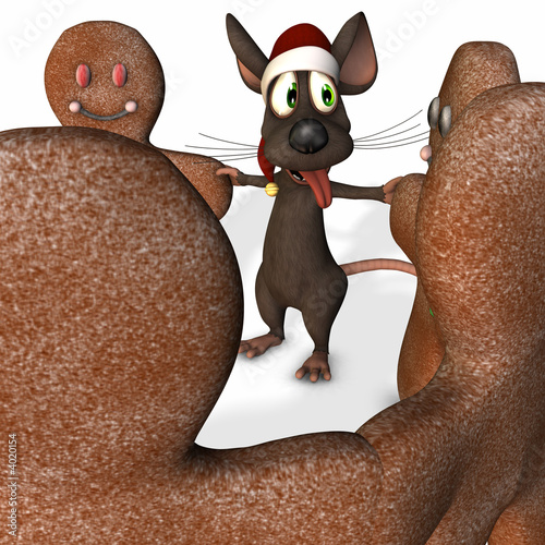 Illustration: Christmas Mouse Dancing 2 Christmas Mouse Dancing 2