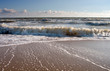 fome stripes on the sand