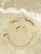 beach - smily face in the sand 2