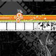 abstract film strip with old floral