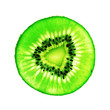 Kiwi Fruit Slice on White