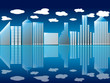 city with reflection 2