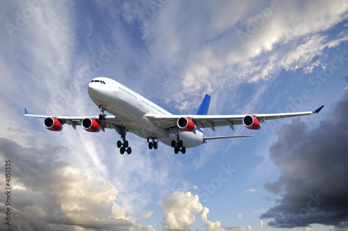 Plane and clouds