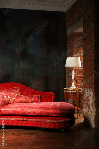 Beautiful red sofa