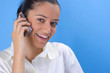 Foto: beautiful young girl talking on phone beautiful young girl talking on phone