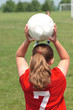 Youth Teen Ready to Throw Soccer Ball Youth Teen Ready to Throw Soccer Ball