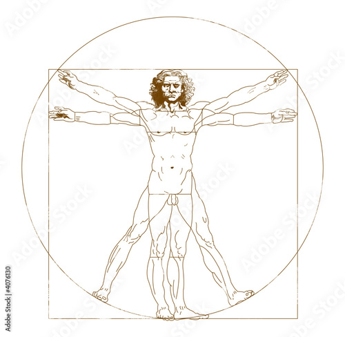 vitruvian man-white background