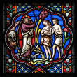 bruxelles - cathédrale saint michel - adam et eve bruxelles - cathédrale saint michel - adam et eve