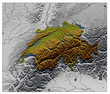 3D Reliefkarte der Schweiz 3D Reliefkarte der Schweiz