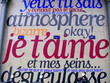 je t'aime, façade avec inscriptions, Paris 19
