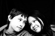 best friends with isolated background