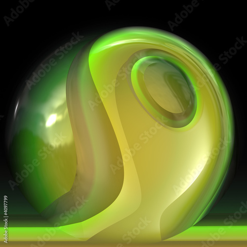 Colorful glass orb