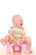 baby on potty