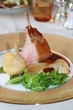 Carré d'agneau rôti et tempura d'artichaut