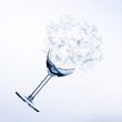fallen wine glass