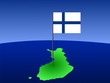 map of finland with flag map of finland with flag