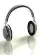 3d concept illustration headphones